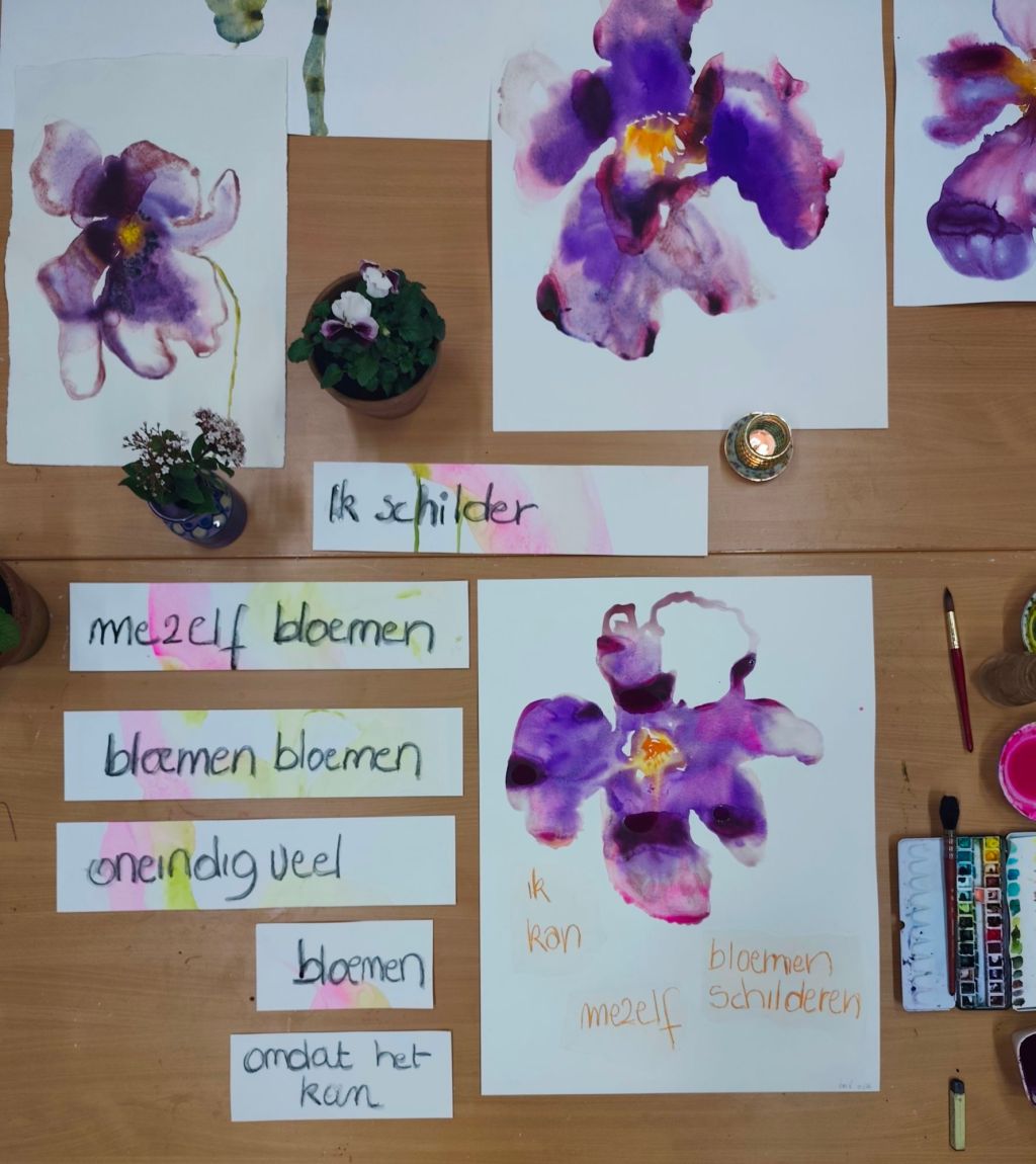 Ik schilder mezelf&nbsp;bloemen